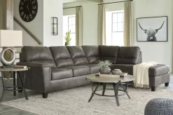 Signature Design By Ashley® Navi 2-Piece Smoke Left-Arm Facing Sectional With Chaise -Furniture comprehensive store f361ce67 9f32 41ba a47b b3433a89f61f
