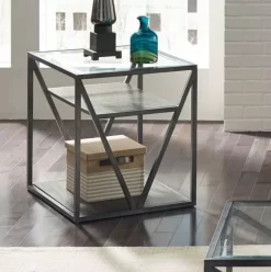Liberty Arista Cobblestone End Table -Furniture comprehensive store f3707e5a e240 4b7c bcdd a04c3d2ec282