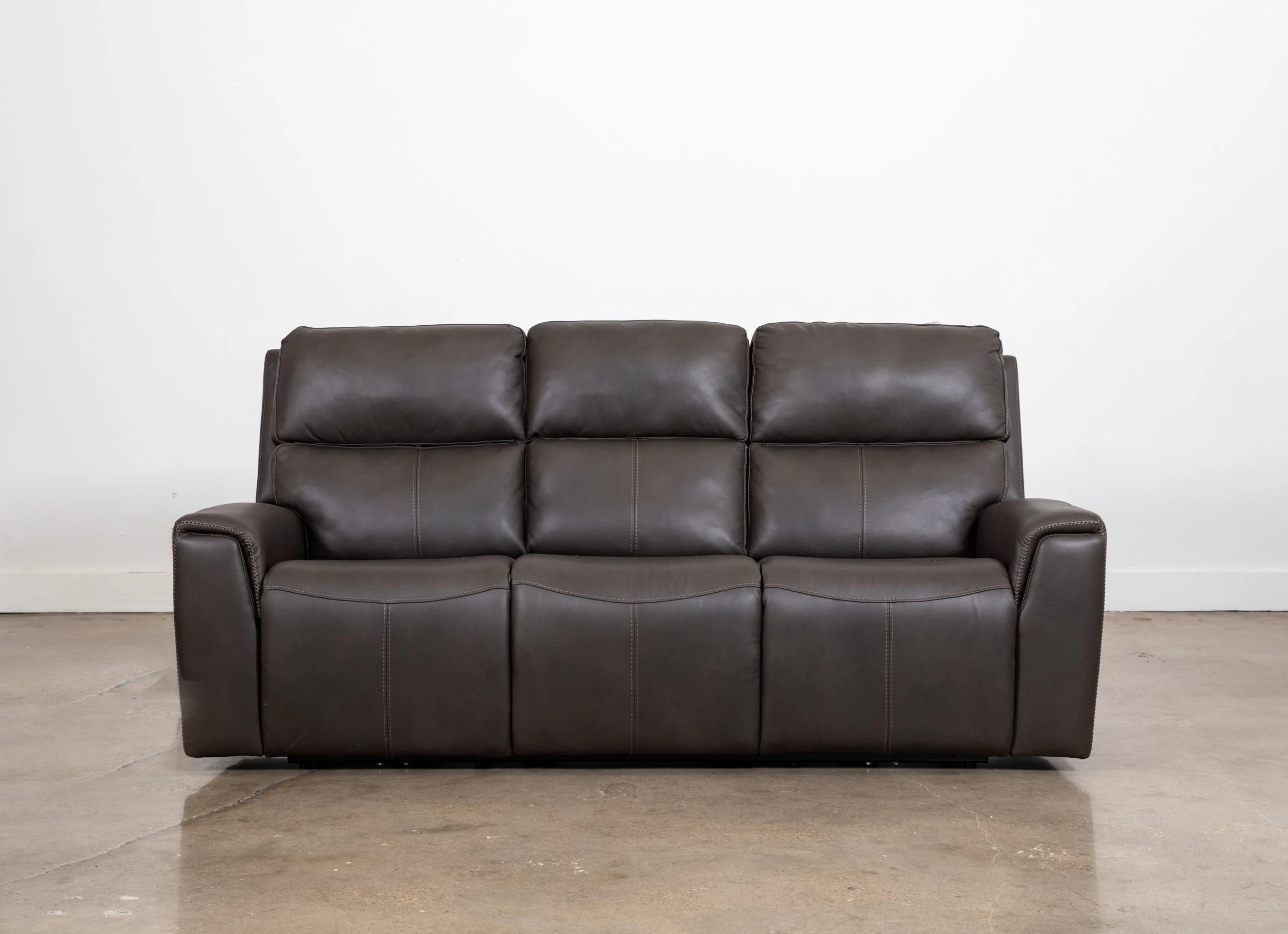 Flexsteel® Jarvis Grey Leather Power Reclining Sofa 3 Flexsteel® Jarvis Grey Leather Power Reclining Sofa - Image 3