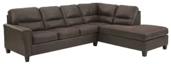 Signature Design By Ashley® Navi 2-Piece Chestnut Left-Arm Facing Sectional With Chaise