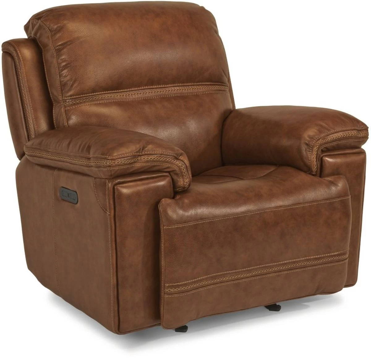 Flexsteel® Fenwick Brown Leather Power Gliding Recliner With Power Headrest 1 Flexsteel® Fenwick Brown Leather Power Gliding Recliner With Power Headrest
