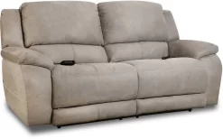 HomeStretch Nickel Double Reclining Power Sofa