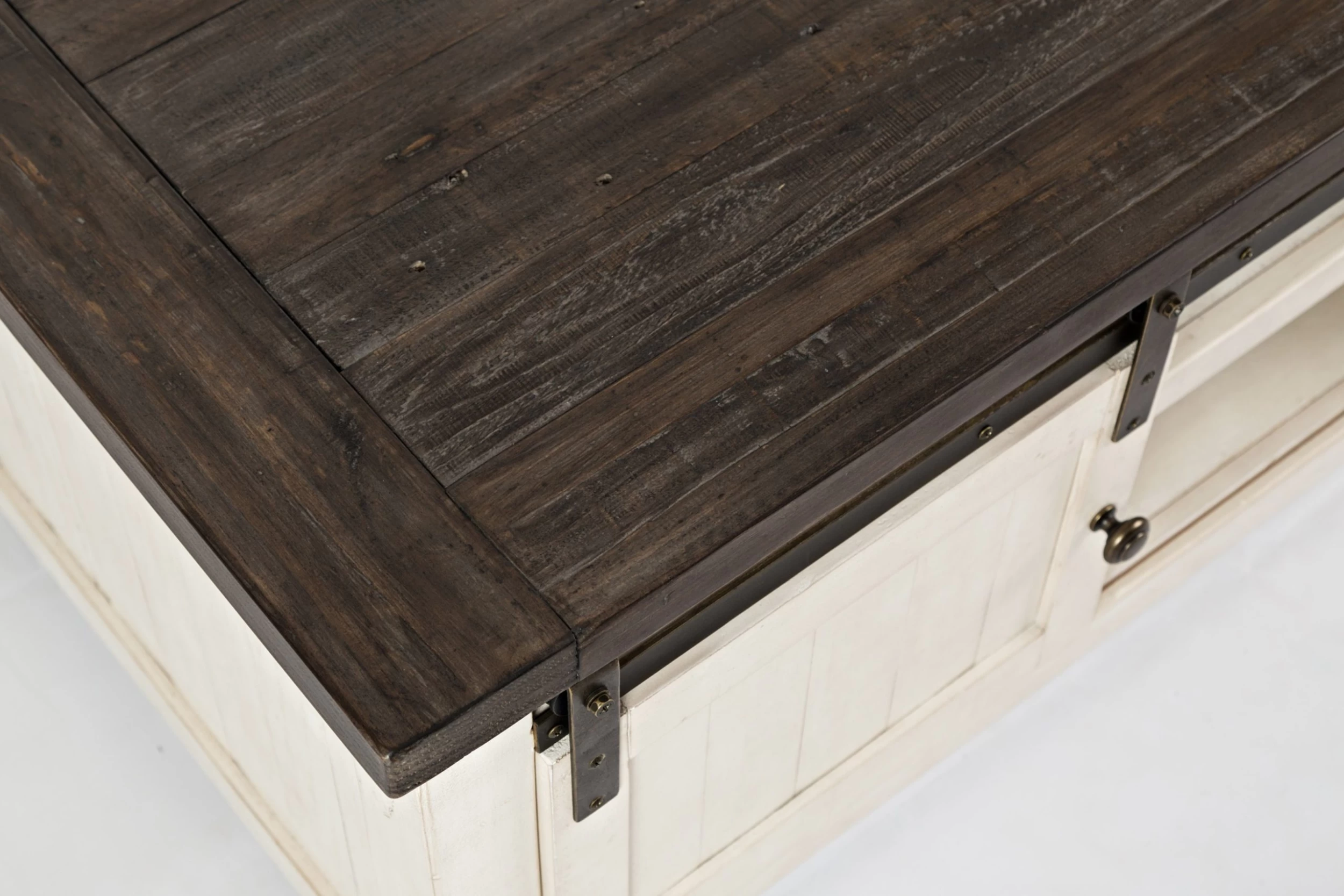 Jofran Inc. Madison County Vintage White Barn Door Cocktail Table 4 Jofran Inc. Madison County Vintage White Barn Door Cocktail Table - Image 4