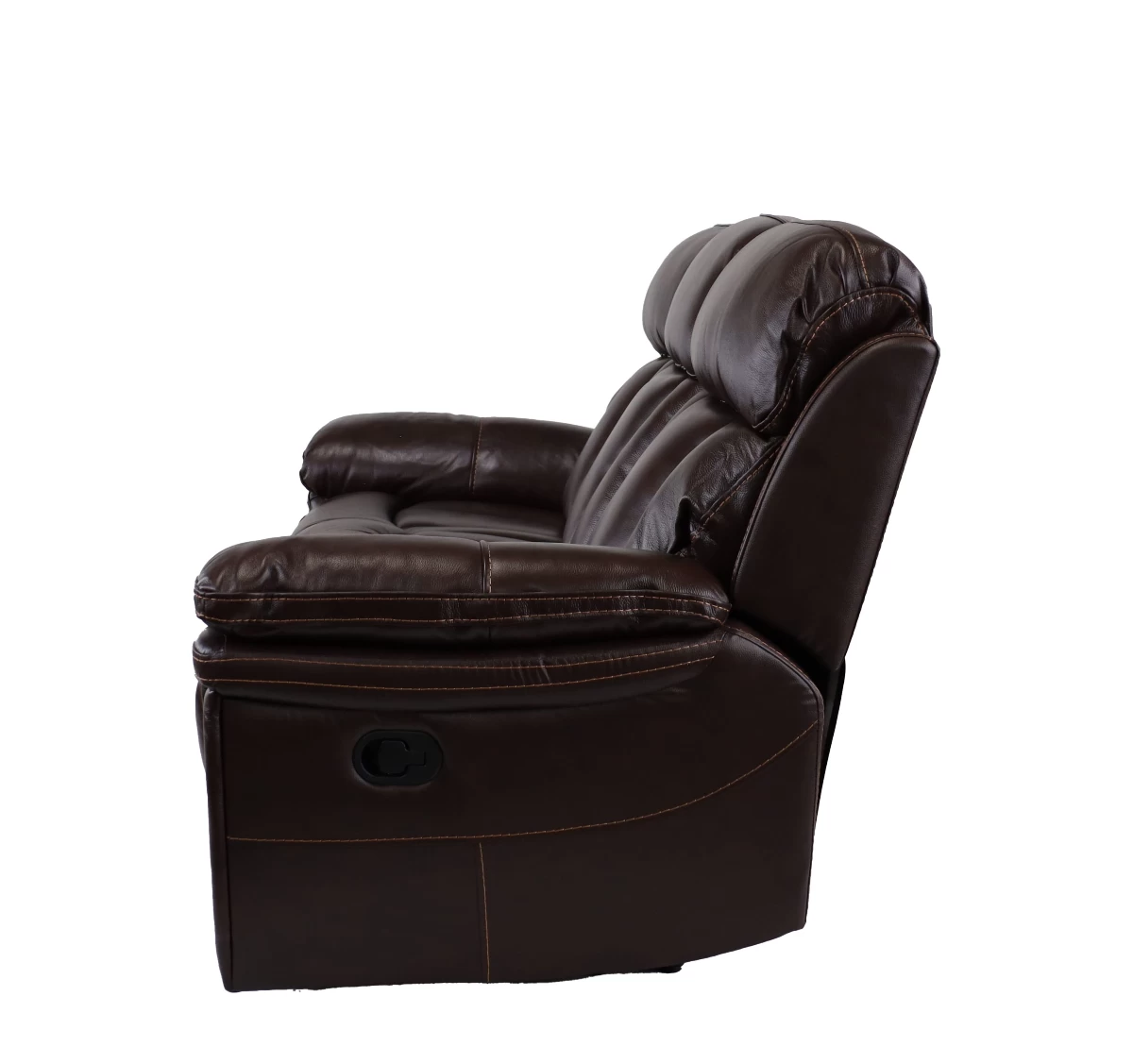 Man Wah Brown Leather Reclining Sofa 7 Man Wah Brown Leather Reclining Sofa - Image 7