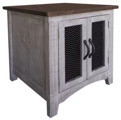 International Furniture Direct Pueblo Gray End Table