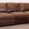 USA Premium Leather Furniture 9397 Ancient Brown All Leather Sofa