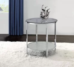 Steve Silver Co. Frostine Crome/Gray End Table 5 Steve Silver Co. Frostine Crome/Gray End Table -Furniture comprehensive store f836a54a 7f12 40fd 9241 18dfe3c31c28