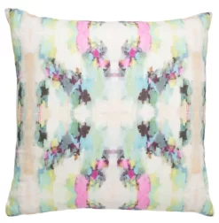 Laura Park Designs Alphabet Soup Multi-Colored 22" X 22" Throw Pillow