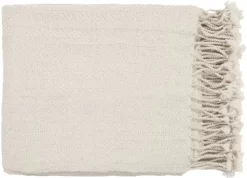 Surya Turner Khaki 50"x60" Throw Blanket