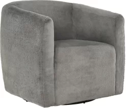 Signature Design By Ashley® Bramner Charcoal Swivel Accent Chair