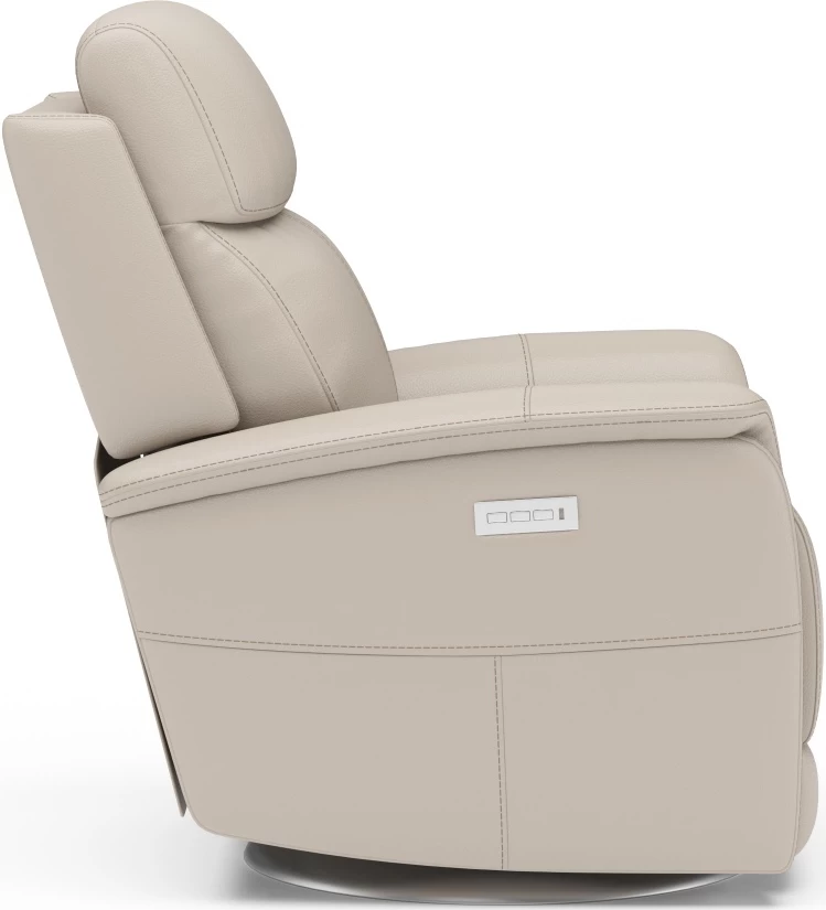 Flexsteel® View Light Gray Swivel Power Recliner With Power Headrest And Lumbar 11 Flexsteel® View Light Gray Swivel Power Recliner With Power Headrest And Lumbar - Image 11