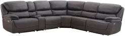 Steve Silver Co.® Plaza Smoked Grey 6-Piece Power Reclining Sectional
