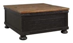 Signature Design By Ashley® Valebeck Two-Tone Square Lift Top Coffee Table