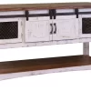 International Furniture Direct Pueblo White Sofa Table